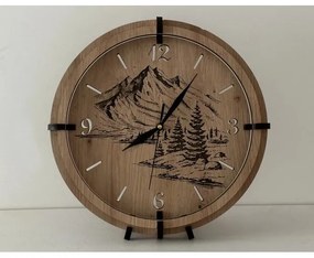 Li-Go 23697/DUB/BAT2 - LED dimmelhető óra érzékelővel LED/1xAA átm. 32 cm tölgy