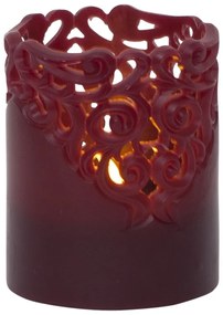 Clary piros LED viaszgyertya, magasság 10 cm - Star Trading