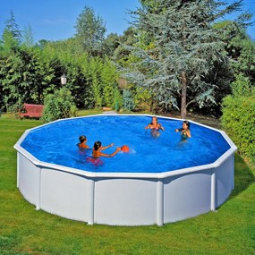 PONTAQUA WHITE 550 x 120 cm kerek medence szkimmerrel, befúvóval