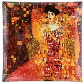 Üvegtányér 25x25cm Klimt: Adele Bloch