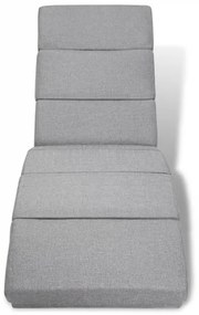 LONDON napozó fotel, 186×55×89cm, szürke Casaria