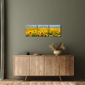 A napraforgó mező képe (órával) (90x30 cm)