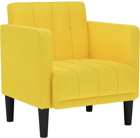 vidaXL világossárga szövet kanapészék karfás szék 53 cm