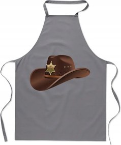 Konyhai kötény nyomtatás Sheriff kalap Ajándék