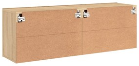 2 db sonoma tölgy színű fali TV-szekrény 60 x 30 x 41 cm