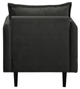 Sötétszürke bársony fotel Juli – Ropez