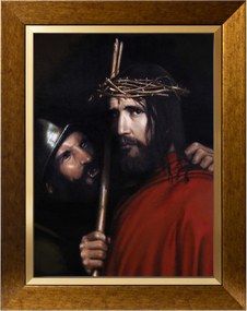 Jézus Krisztus Szakrális Kép Arany Vászon Díszkeret 30X40