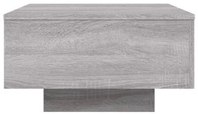 szürke sonoma színű dohányzóasztal LED-lámpákkal 55x55x31 cm