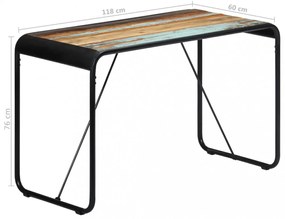 tömör újrahasznosított fa étkezőasztal 118 x 60 x 76 cm