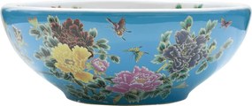 vidaXL többszínű kerámia kerek asztali mosdó Φ41 x 14 cm