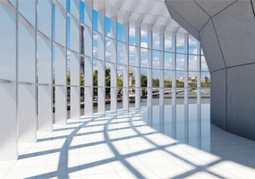 Fotótapéta Párizs Kilátás az Eiffel-toronyra az üveg mögött Híd 250x175 +ragasztó