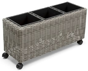 BREDA rattan gurulós virágláda