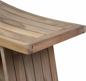 DIVERO Szék  tömör teakfa 60 x 35 x 45 cm