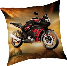 Motorkerékpár Red párna, díszpárna 40x40 cm