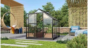 üvegház VITAVIA VENUS 5000 tiszta üveg 3 mm fekete színű LG3539