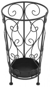 Vintage stílusú fekete fém esernyőtartó 26 x 46 cm