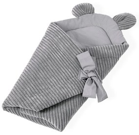 Szürke kordbársony babapólya 35x65 cm – Meowbaby