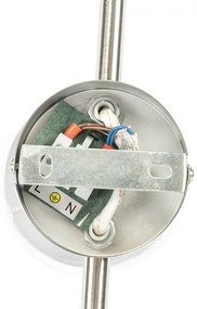 Acél mennyezeti reflektor fehér árnyékolóval 3-lámpás állítható - Hetta