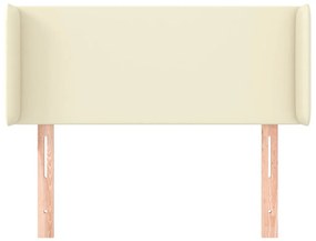 krémszínű műbőr szárnyas fejtámla 103x16x78/88 cm