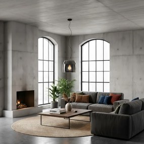 RENDL ORLANDO 35 závěsná kouřové sklo/černá 230V LED E27 24W