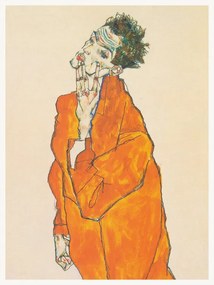 Reprodukció Man in an Orange Jacket, Egon Schiele