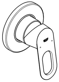 GROHE 29042000 - BAULOOP zuhanycsaptelep, fényes króm