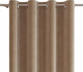Velúr függöny átvezetőkkel 140x240 Velúr függöny Sötét Bézs
