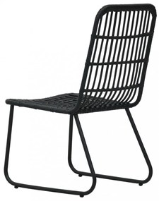 3 részes polyrattan és üveg kültéri étkezőgarnitúra
