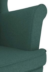 vidaXL sötétzöld szövetfotel 74 x 84 x 100 cm