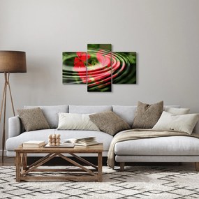 Absztrakt kép - virágok hullámokban (90x60 cm)