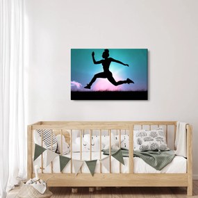 Ugráló nő sziluettek képe (90x60 cm)