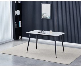 Étkezőasztal 130 x 70 cm, fehér márvány