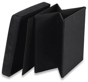 Fekete összecsukható kialakítás CUBEXO VELVET M