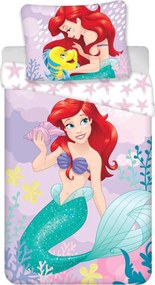 Disney Hercegnők Ariel Pink ágyneműhuzat 140×200cm, 70×90 cm