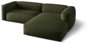 Zöld moduláris sarokkanapé (jobb oldali) Martina – Micadoni Home