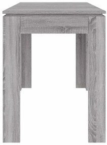 Szürke tölgy színű szerelt fa étkezőasztal 120 x 60 x 76 cm