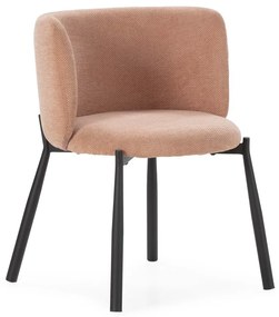 Barackszínű kárpitozott étkezőfotel szett 2 db-os Ginny – MOME