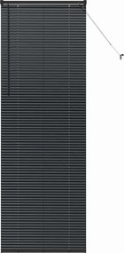 vidaXL Zsalugáter Redőnyök Fekete 220 x 75 cm Alumínium