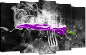 Vászonkép 100x60 Lila paprika