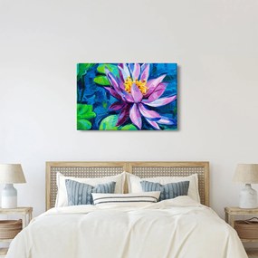 Egy vízi liliom képe a vízen (90x60 cm)