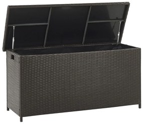 Barna rattan kerti láda 126 x 46 cm MODENA Beliani