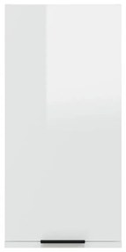 magasfényű fehér fali fürdőszobaszekrény 32x20x67 cm