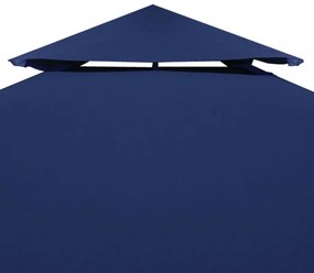 kék kétszintes pavilon tetőponyva 310 g/m² 4 x 3 m