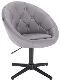 HC8516CROSS Szürke modern műbőr szék fekete lábbal