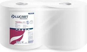 Törlőkendő, tekercses, LUCART TEXICELL 400, fehér (UBC87)