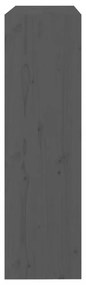 szürke tömör fenyőfa könyvszekrény/térelválasztó 80x30x103,5 cm