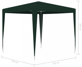 zöld rendezvénysátor 2,5 x 2,5 m 90 g/m²