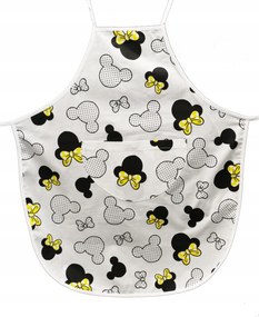 Gyerek konyhai kötény Minnie egér sárga masnis