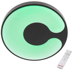 Redo 05-927 - LED RGBW mennyezeti lámpatest BIGSI LED/48W/230V átm. 50 cm fekete + távirányító