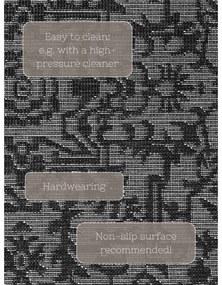 Fekete-fehér kültéri-beltéri szőnyeg 120x170 cm Duet Kona – NORTHRUGS